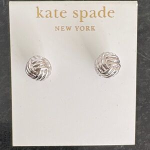 kate spade Twisted Silver Knot Earrings
